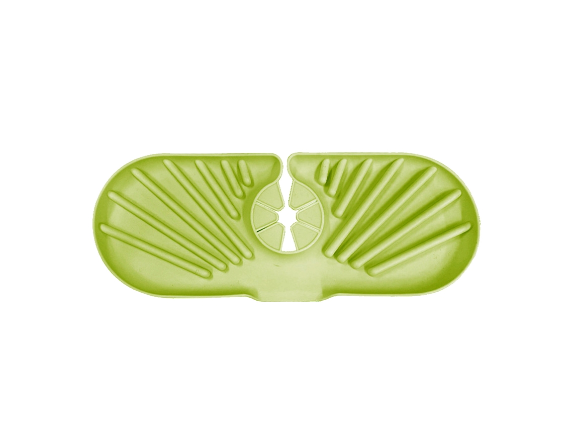 Alfombrilla de silicona antideslizante para cocina y baño, protección contra salpicaduras, color verde aguacate