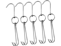 Juego De 5 Asadores De Acero Inoxidable Para Carnicería Y Cocina Doble.