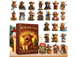 Calendario De Adviento Vaca Grande Lindas Figuritas 3d 24 Adornos Navide Os Con Forma Para El Hogar Sala Estar Granja