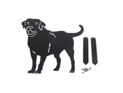 Estatua con silueta de perro labrador para jardín con estaca
