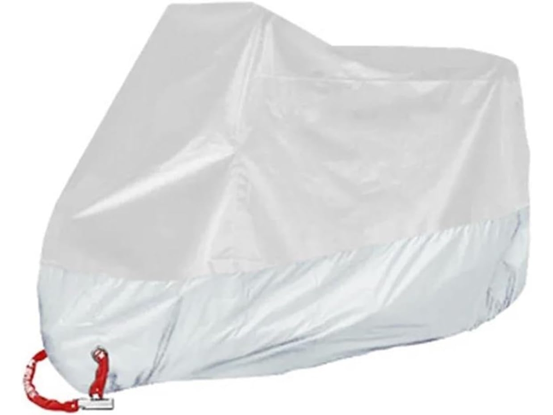 Funda Para Moto 190t Resistente Al Agua Y Al Polvo L/220x95x110cm Plata Gertiz