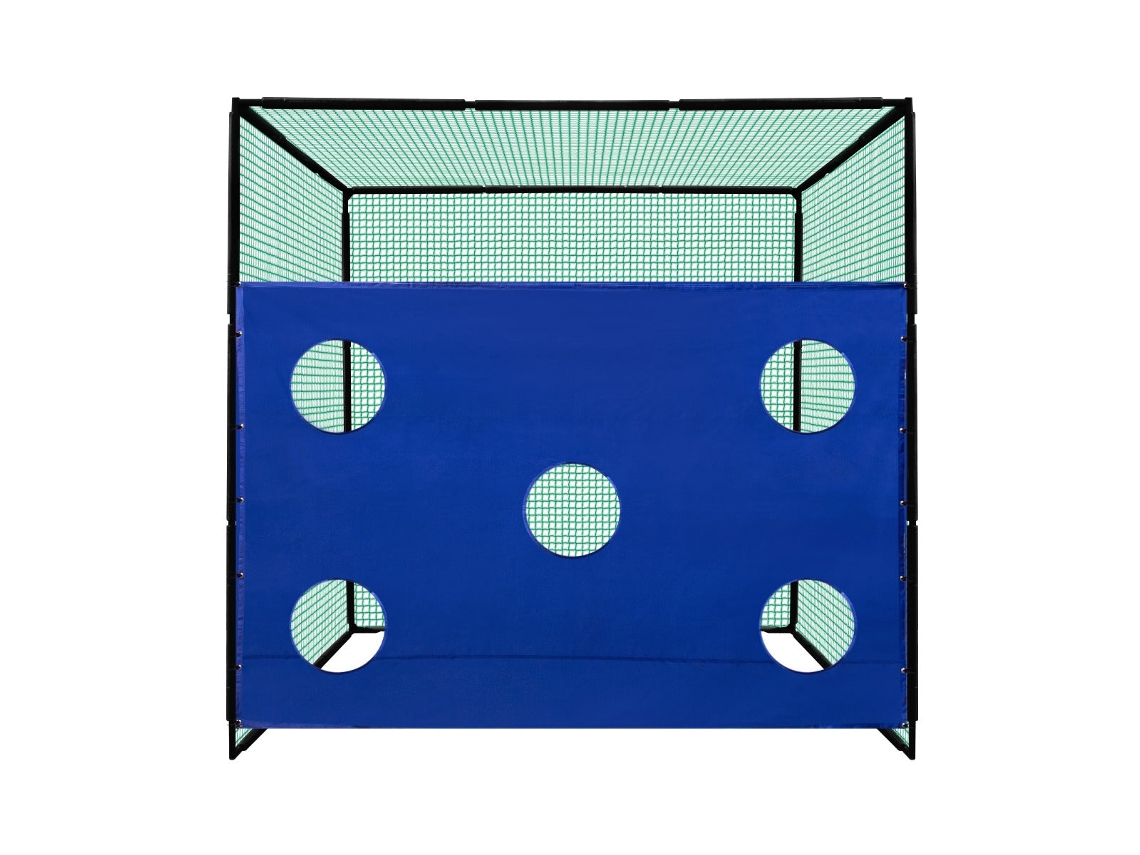 Jaula de golf Monstershop con red de 3x3x3 m, objetivo, alfombra de césped artificial y fijaciones gratuitas
