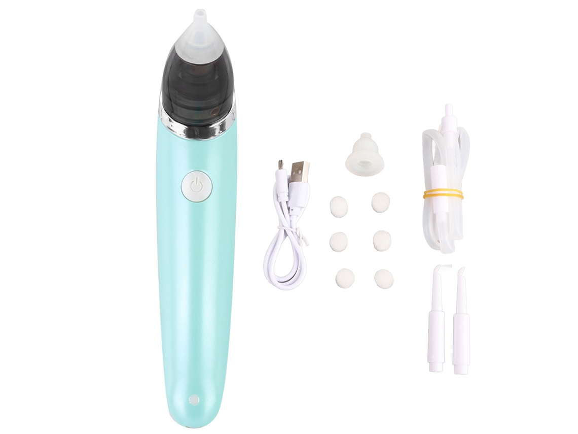 Limpiador Nasal Eléctrico Multifuncional Con 5 Velocidades Y Cabezales De Silicona Para Bebés.