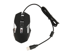 Mouse De Jogo Rgb Com Fio 7200 Dpi Botões Programáveis Iluminação Ergonomic Óptico Preto