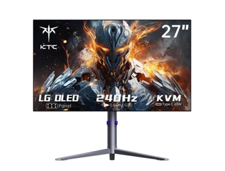Monitor para juegos KTC G27P6 OLED de 27pulgadas con resolución de 2560x1440 actualización de 240Hz y GTG de 0.03ms