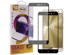 Protector Cristal Templado Asus Zenfone 3 ZE520KL HONGWE. Cobertura Completa Negro