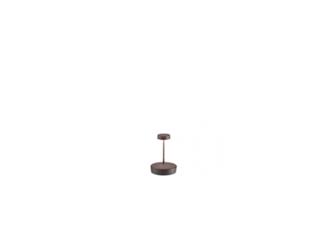Lámpara de mesa LED Swap mini pro corten, recargable y regulable ZAFFERANO