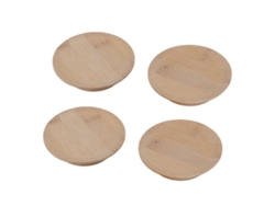 4 Tapas Multifuncionales Antideslizantes De Bambú Para Copas De Vino, Ideales Para Fiestas Y Reuniones Familiares.