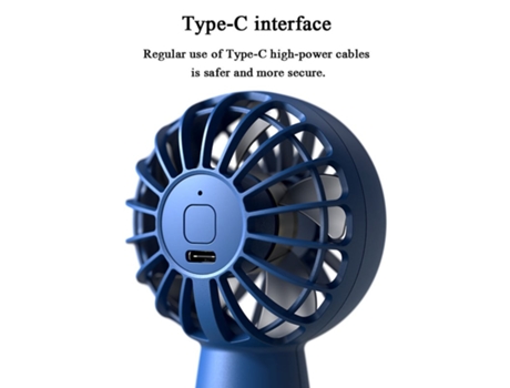 Ventilador Turbo portátil de alta potencia, motor sin escobillas, batería de larga duración, azul TURMIN