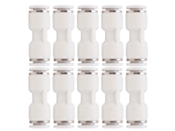 2026velora-10 Piezas Conectores Derechos De Empuje Para Manguera De Aire Rápido Desconexión Fittings Neumáticos Pu-4 Blanco