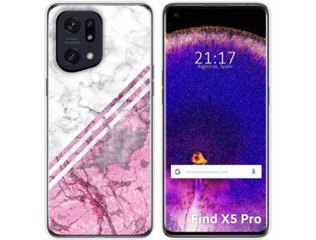 Carcasa para Oppo Find X5 Pro 5G TUMUNDOSMARTPHONE Dibujos Mármol 03 Multicolor