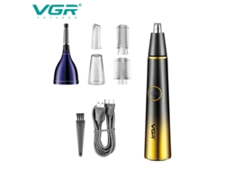 Recortadora eléctrica 2 en 1 para vello nasal y cejas, recargable MDUG (negra)