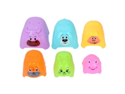 6 Tazas Apilables Animales Bonitos Juguete Educativo Para Bebé Mejora Habilidades Motoras