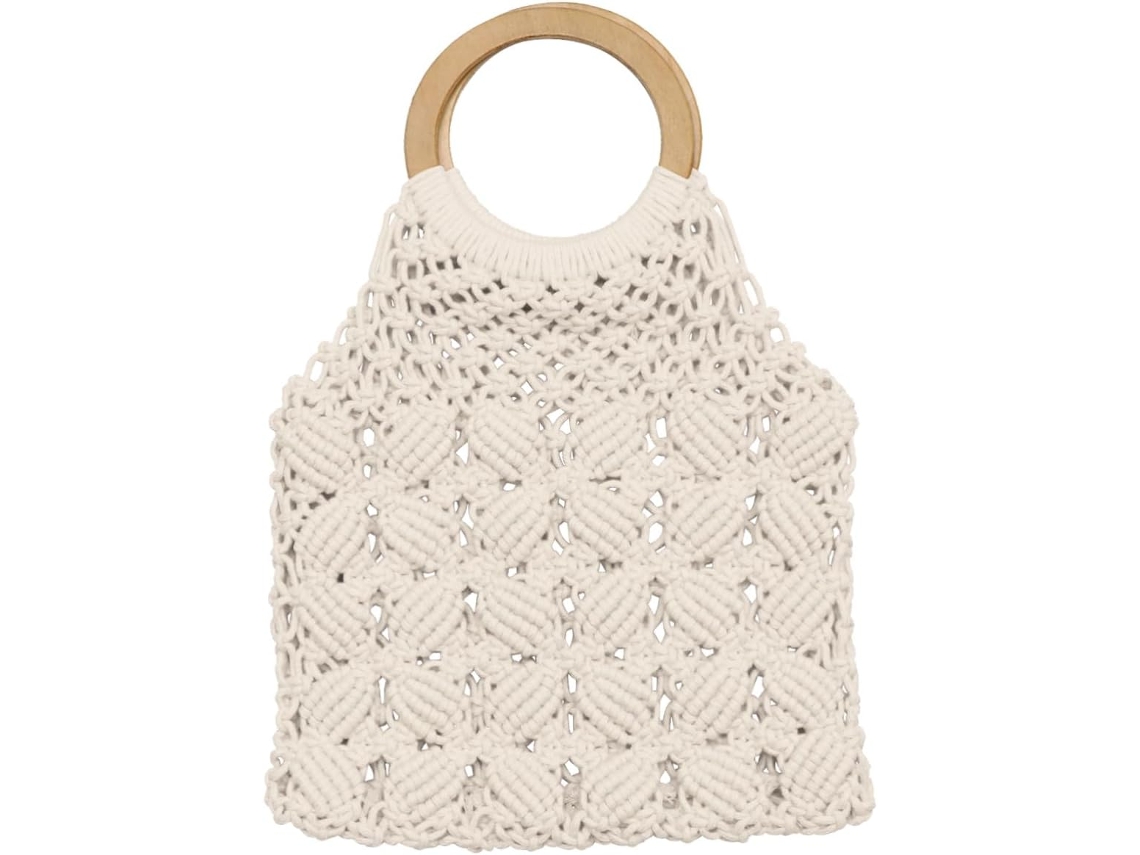 Bolso Tote De Cuerda Tejida A Mano Para Mujer: Elegante Y Práctico Para El Uso Diario.