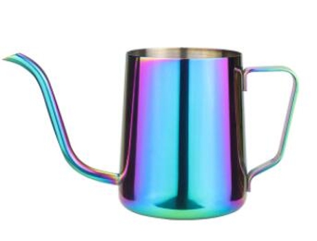 Mano de acero inoxidable Cafetera Mano Punch Pottaje Potes de café con tapa de cuello de cuello de cisne de cuello de cuello de cuello de cisne de ...
