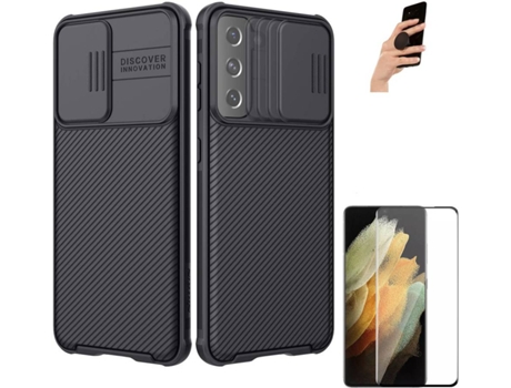 Carcasa, Protector y Popsocket Samsung S21 Nillkin Camshield Negro