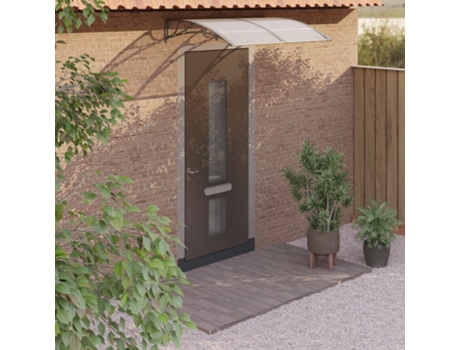 MAISON EXCLUSIVE Marquesina de puerta policarbonato gris 150x100 cm