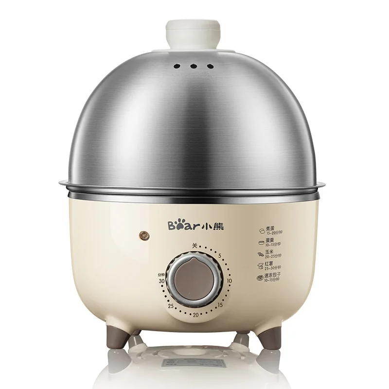 Cocedor De Huevos Eléctrico (marrón Claro) De 360 W, Vaporera Multifuncional Con Temporizador.