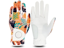 Guantes de golf de cuero genuino, estampados, talla S, MS/BRAND