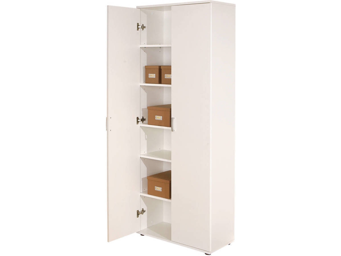 Armario DMORA Blanco (Chapa de Madera - 70x189x34 cm)