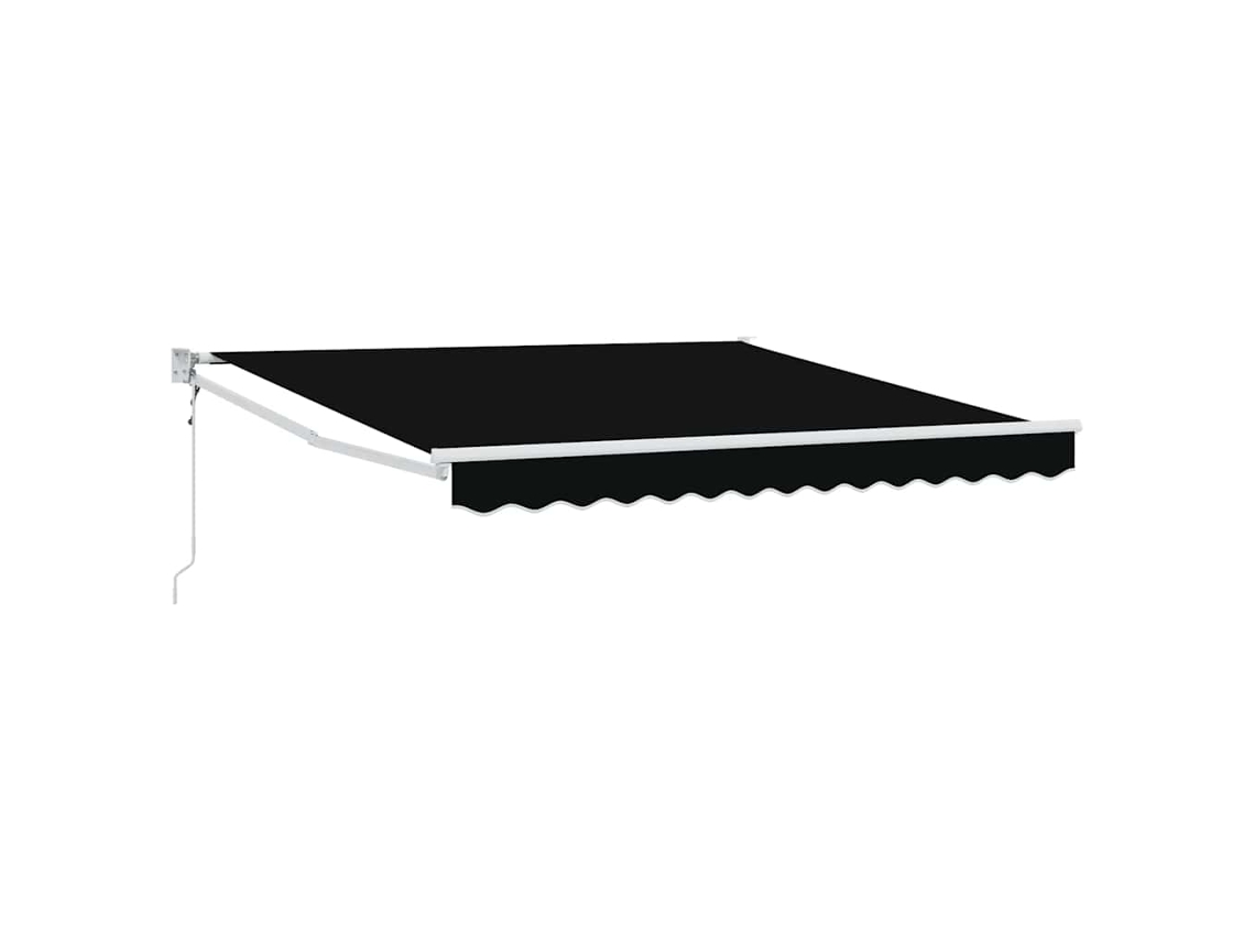 Maison Exclusive - Toldo Retráctil Negro 350 X 250 Cm Tela