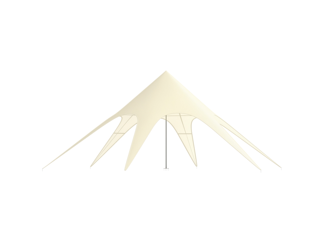 VPMKP - Tienda de jardín Outsunny XXL Estrella, 10x10x4 m, poliéster 210D, beige