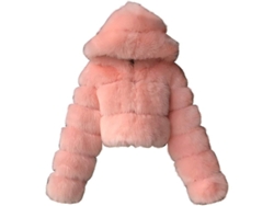 2026-abrigo Corto De Piel Falsa Para Mujer Con Capucha Abrigo De Burbuja Fleece Calientito Plus Size De Invierno Alta Calidad