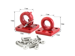 Hebilla De Remolque Metálica Para Coche Teledirigido Traxxas Trx4 Axial Scx10 A Escala 1/10 - Roja