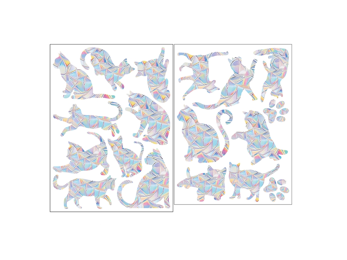 Pegatinas para ventana con atrapasol, pegatinas prismáticas para sala de estar y decoración de vidrio, efecto deslumbrante