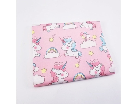 Patchwork Imprimido De Unicornio Material De Costura De Algodón Puro De Algodón Diy Diy Serie Acolchada Estrella Rosa (Estilo A - 50X160Cm)