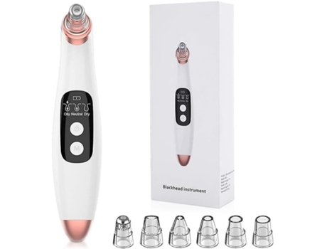 Aspirador de puntos negros, extractor de puntos negros, limpiador facial de nariz, USB portátil recargable, 3 niveles de potencia, removedor de pun...