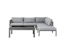 Conjunto de jardín 6 plazas gris BELIANI Forano