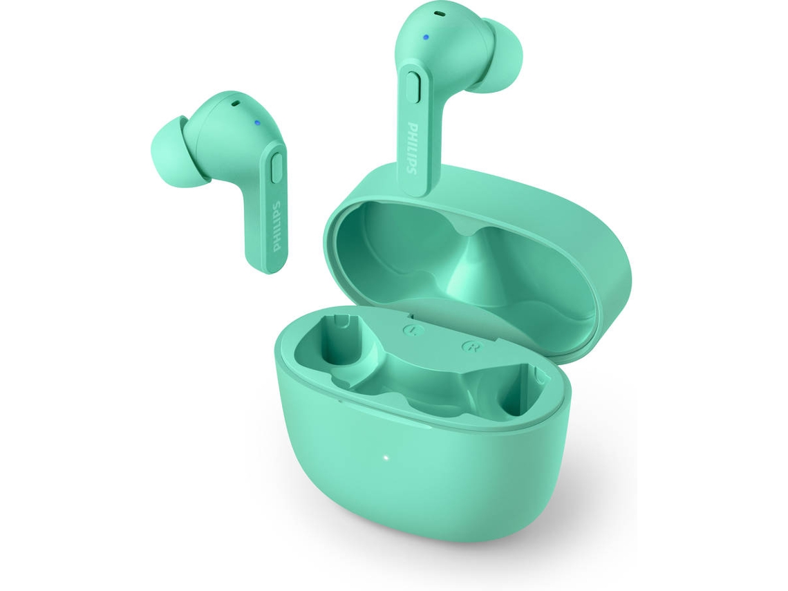 Auriculares Bluetooth True Wireless PHILIPS Tat2205Gr (In Ear - Micrófono - Verde)