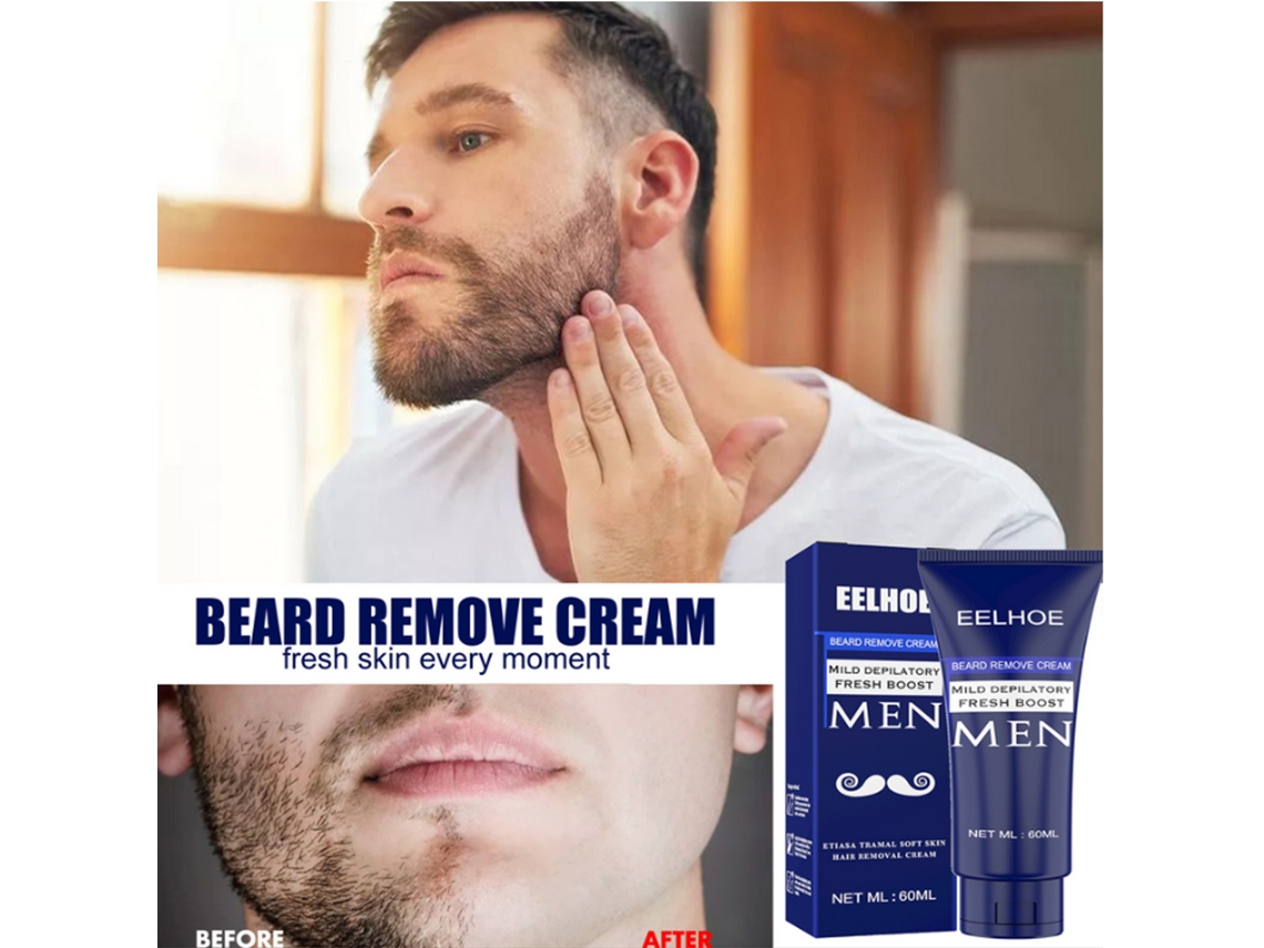 Crema Depilatoria Para Hombres Eelhoe 60ml, Eliminación Profunda, Piel Suave Por Más Tiempo, Ideal Para Cuerpo