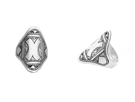 Anillo BIJOUCOLOR Tuareg Largo (Plata - Plateado - 57 cm)