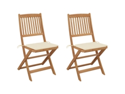 Sillas de jardín plegables de 2 piezas con cojines DKD Home Decor