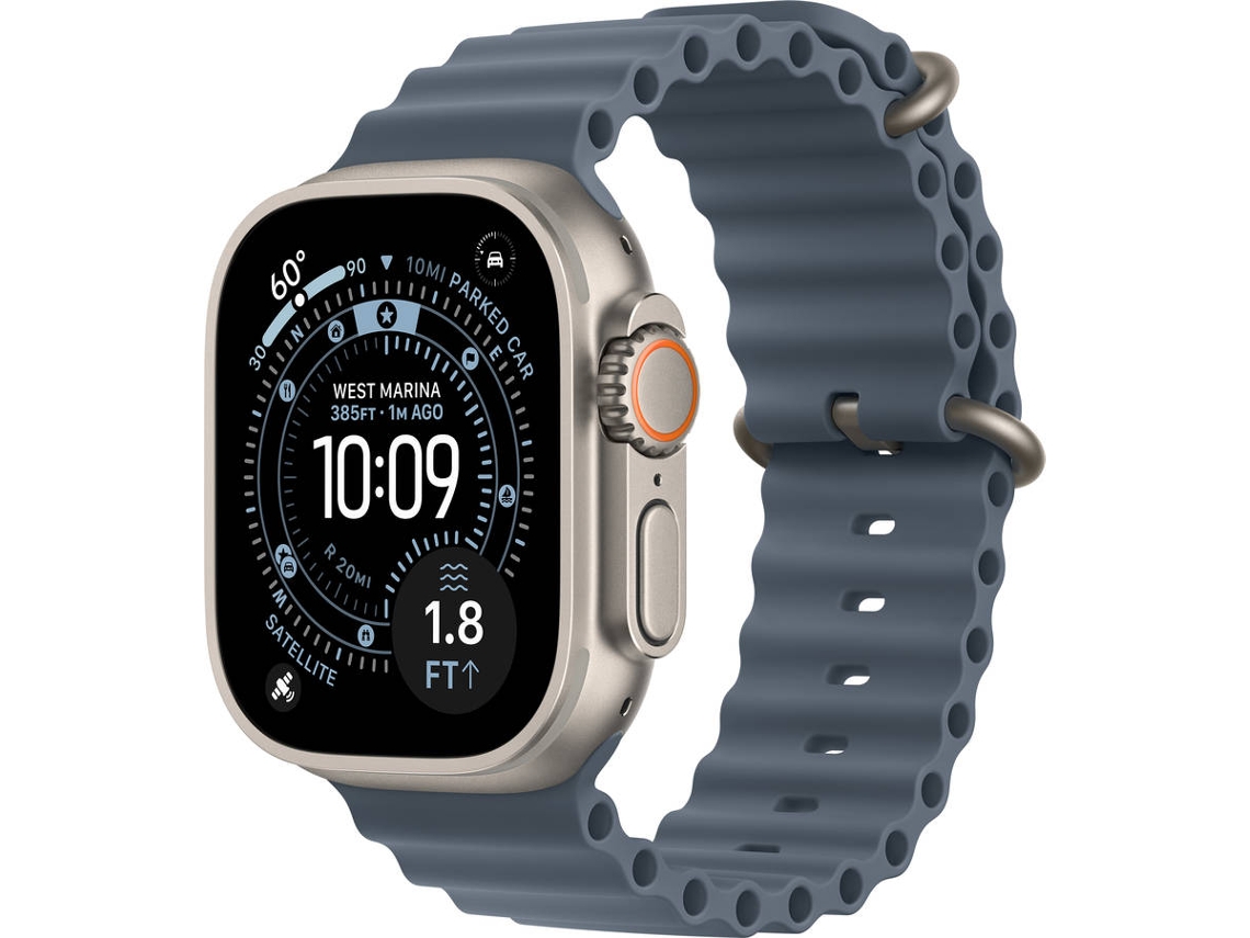  APPLE Watch Ultra 3 GPS + Cellular 49 mm Titanio Natural con Correa Ocean Azul Naútico