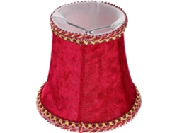 Lámpara De Mesa De Tela Roja Cálida