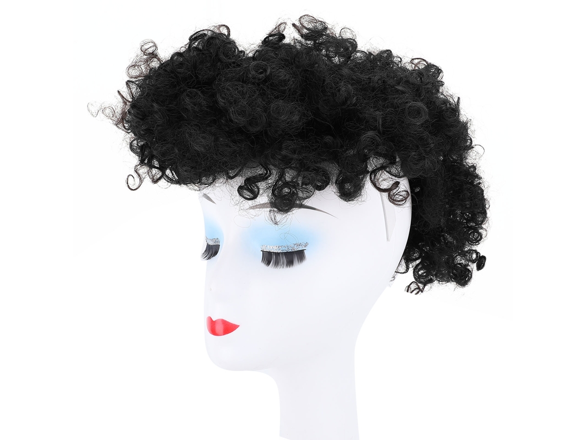 2026 - Peinados lisos negros desordenados para mujeres y niñas con malla de cabello sintético de alta calidad.