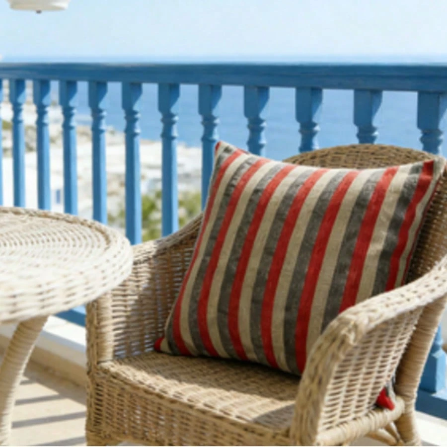 Kit Almofadas Listradas Macias Apoio Lombar Decorativo Sofá Escritório 40-60cm