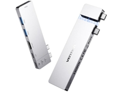 Docking Usb Tipo-c Vention Thzh0- 1xhdmi 4k- 2xusb- 2xusb Tipo-c- 1xthunderbolt- 1xusb Tipo-c Pd- Gris