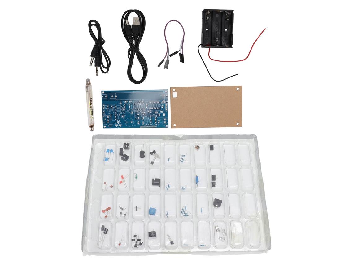 Kit De Bricolaje: Detector De Radiación Nuclear Geiger Desmontado Con Tubo Sensible Y Componentes Completos.