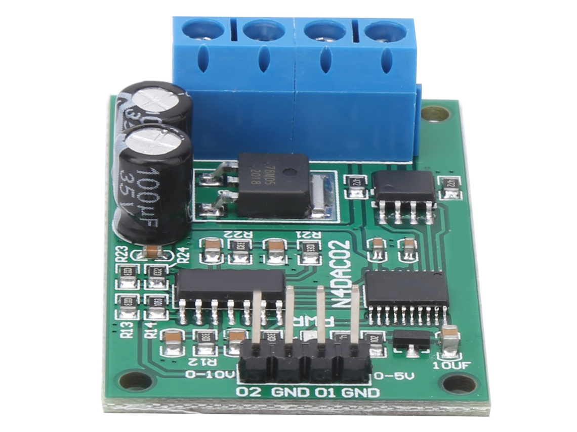 Módulo DAC N4daco2 de 2 canales y 12 V CC, convertidor de voltaje PWM a 0-5 V/0-10 V, placa RTU RS485