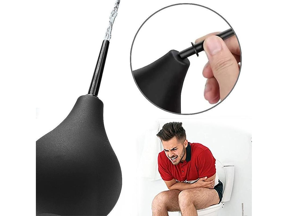 Dan26-kit De Enema De Vidrio Negro 220ml Para Limpieza Anal Vaginal Unisex Dkp