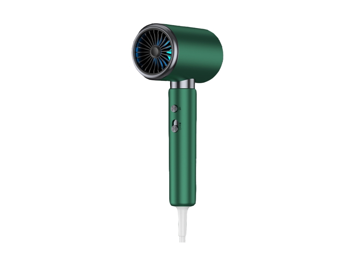 YEMAESRE Secador de pelo de iones negativos Green 2000W Secador de pelo de secado rápido