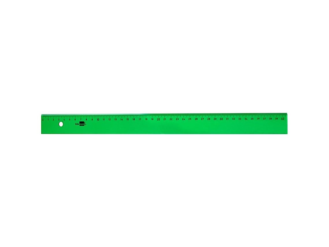 LIDERPAPEL Regla Acrílico 40 cm Verde (10 ud.)