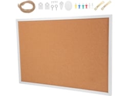 Tablero De Anuncios De Corcho Para Pared, Ideal Para Oficina Y Hogar, Incluye Clavos Y Tacos De Madera Y Un Práctico Panel.