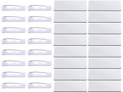 32 Placas De Identificación En Blanco Con Pasador Redondo, Panel Denso, Ligeras Y Portátiles.