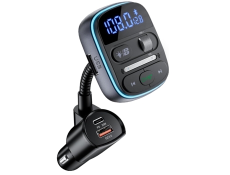 Pd Bluetooth Transmisor Fm 30W Adaptador Bluetooth para automóvil con cargador rápido Qc3.0 Bass Music Hi-Fi Receptor de radio inalámbrico BISBISOU...