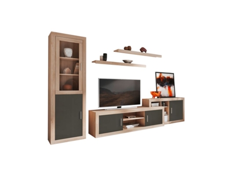 Muebles de Salón Nuka V11 HOMESOUTH (Grafito - 330x193.2x41.4 cm)